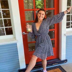 Black and White Patterned Dress- Anthropologie Dress